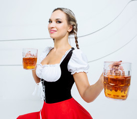  Bavarian woman with beer