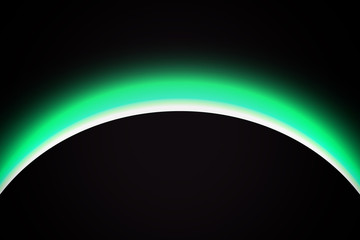 Solar eclipse with clouds. Full solar eclipse, astronomical phenomenon - full sun eclipse. The Moon covering the Sun in a partial eclipse. 3D illustration.