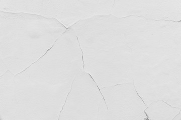 Cracked white wall texture background