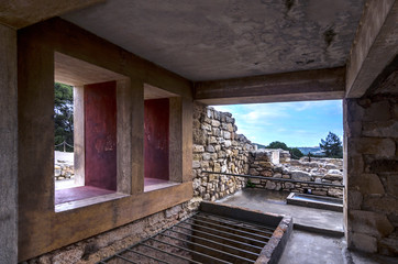 Knossos Palace, Crete / Greece. Archaeological site of Knossos in Heraklion