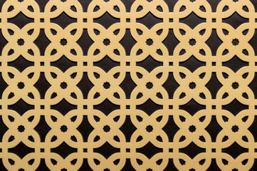 Metal decorative pattern on the wall