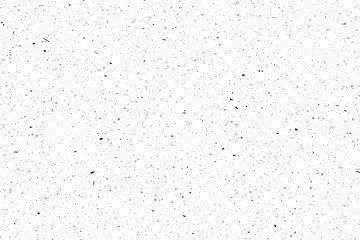Fotobehang Old grunge black texture. Dark weathered overlay pattern sample on transparent background. Screen background. Vector. © desertsands