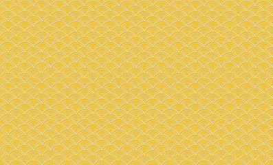Hand drawn seamless pattern. Yellow background and white circles
