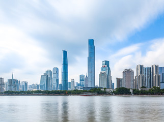 Obraz premium Zhujiang New Town City Skyline, Guangzhou, Guangdong, Chiny