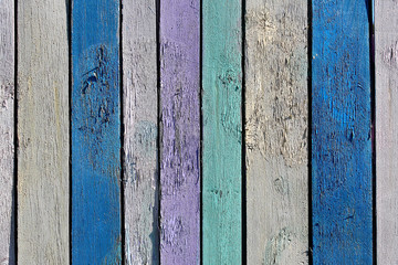 Texture wooden boards painted in different colors