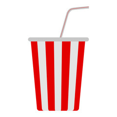 Isolated soda plastic cup on a white background - Vector