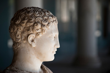 The Ancient Athenian Agora, Athens, Greece. June 2018: Statue at the Ancient Agora of Athens