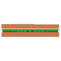 Isolated sandwich on a white background - Vector