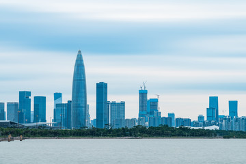 Fototapeta premium Scenery of Chunrun China Resources Building, Shenzhen Bay, Guangdong Province, China