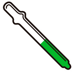 ISolated dropper with a green liquid - Vector
