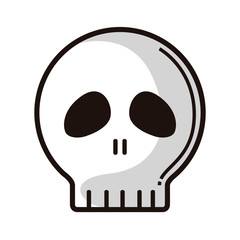 Isolated skull icon. Death danger symbol - Vector