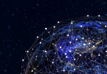 Global network concept . this image furnished by NASA