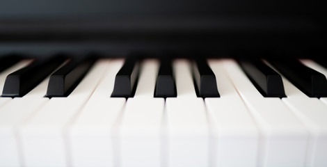 close up new piano keys 