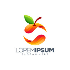 colorful orange logo design