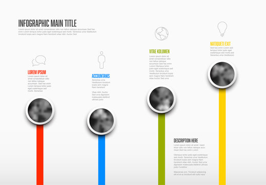 Infographic with Circular Photo Placeholders