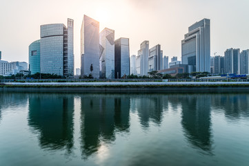 Fototapeta na wymiar Shenzhen City, Guangdong Province, China High-tech Park City Scenery