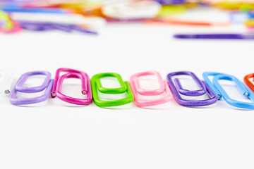 Color office clips. Office background