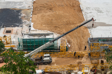 Construction site in Shenzhen, Guangdong Province, China