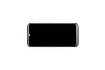 Isolated Mobile Phone in Horizontal Position