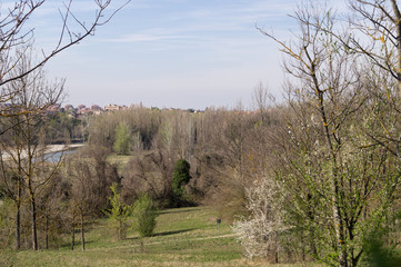 Panorama over the countryside near Bologna