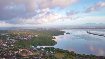 Fototapeta premium Aerial view of Uluwatu, Bali, Indonesia