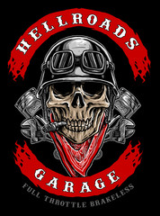 biker skull logo