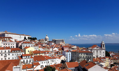 View of the Alfama neighbourhood in Lisbon, Portugal