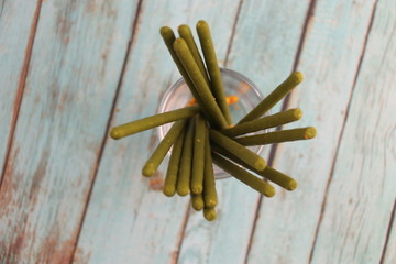 Biscuits baguettes au matcha