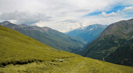 Fototapeta premium Caucasus mountains summertime. North Caucasus landscape