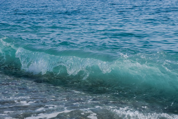 sea wave during storm in atlantic ocean.