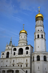 Fototapeta na wymiar Ivan Great bell tower. Moscow Kremlin architecture. Color photo.