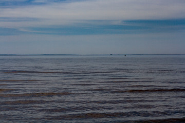 sea view on a slightly cloudy day