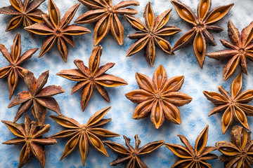 Badyan stars, top view