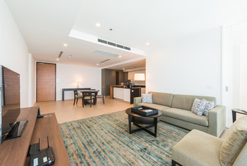 Interior, beautiful apartment, luxurious living room