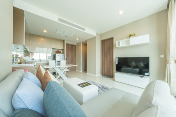 Modern bright flat interior design