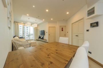Open space of a modern living room 