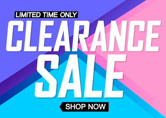 Clearance Sale, poster design template, vector illustration