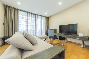 Open space of a modern living room 