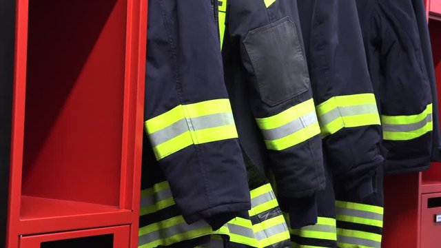 Helmets and jackets  for the fire brigade
