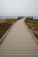 Obraz premium Coastal Highlands elevated walkway deck to ocean vista