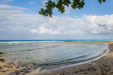 Early morning light over the ocean, on the Caribbean island of Barbados