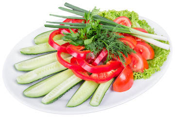 Vegetable appetizer on a plate