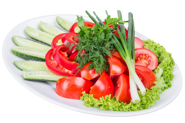 Vegetable appetizer on a plate