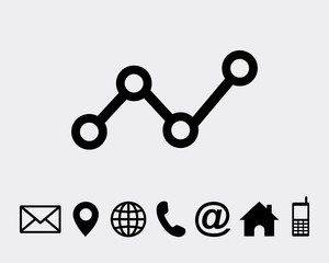 Analysis icon symbol vector for web