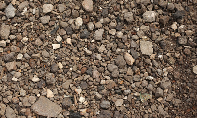 Large and small stones of different colors and shades