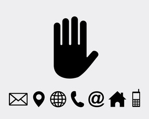 Fototapeta premium Hand icon, Vector illustration for web
