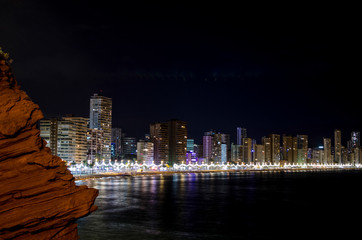 Naklejka premium BENIDORM DETALLES NOCTURNOS DESDE MIRADOR