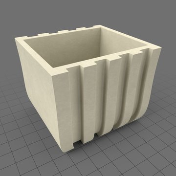 Fluted decorative planter