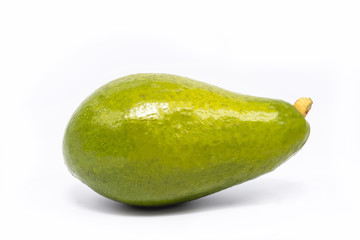 Exotic fruit perfect for advertising use. Typical Brazilian fruit known as avocado, in isolated background in high resolution photo.