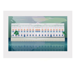 Sheremetev palace in SPb, Russia. Sanset